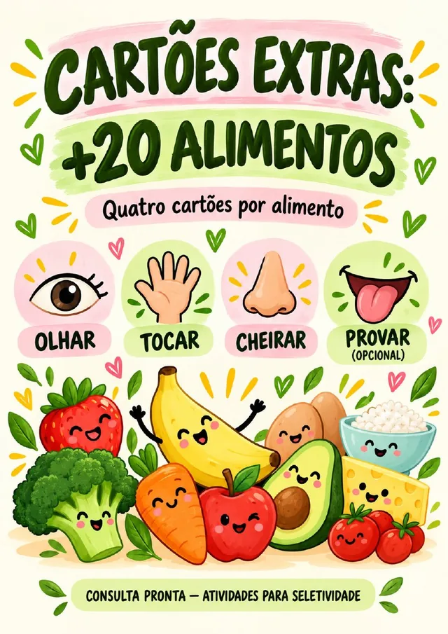 Capa do bônus Cartões Extras: +20 Alimentos