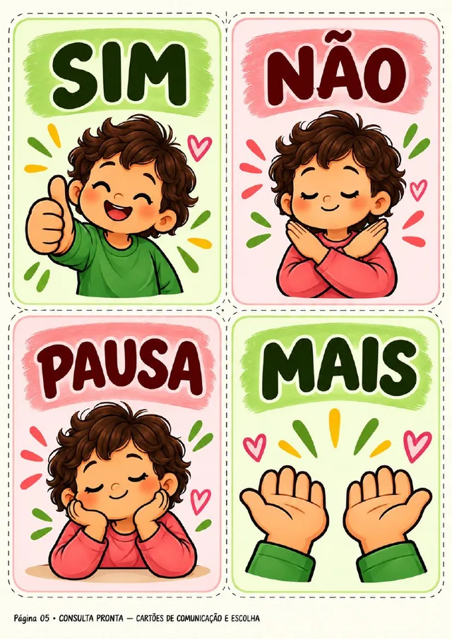 Bônus · Cartões de Comunicação e Escolha