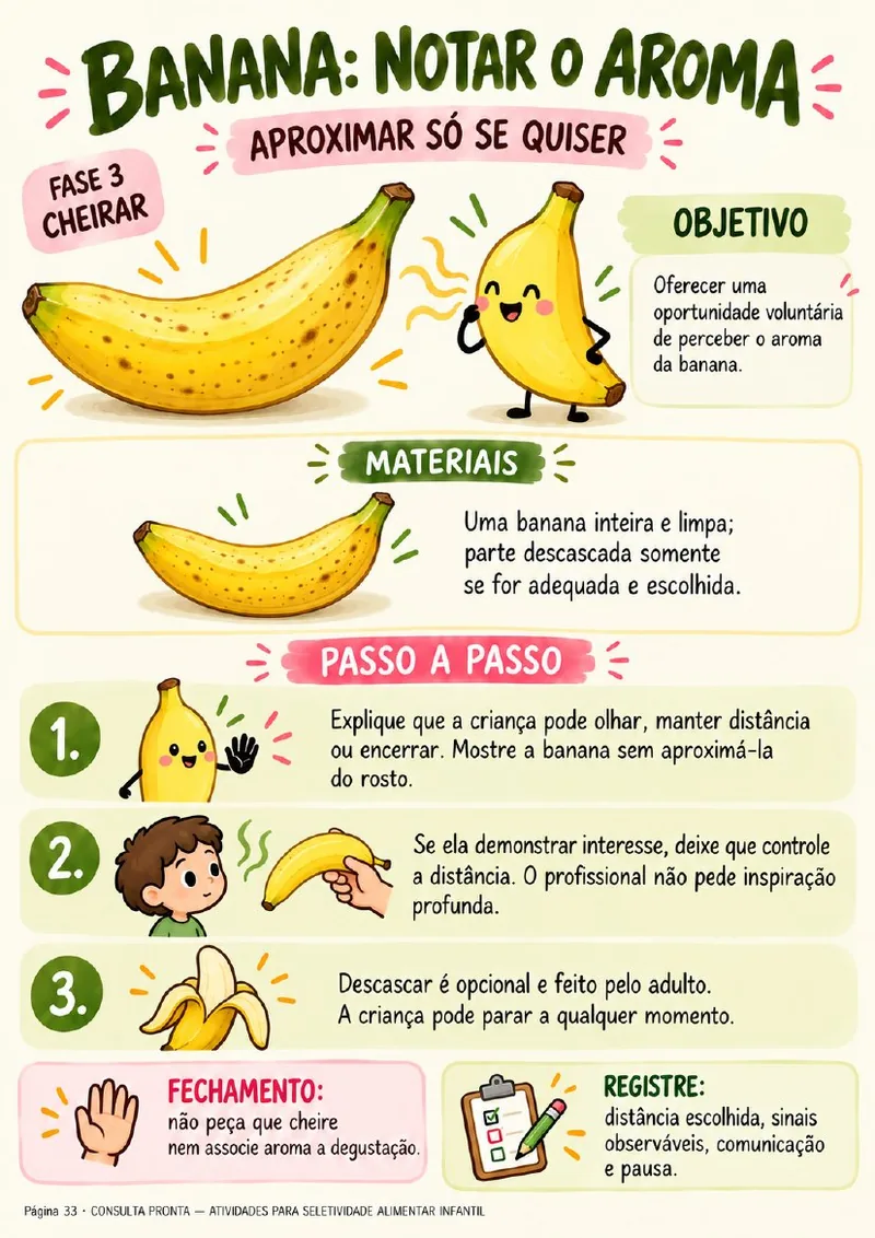 Ficha Banana · Fase Cheirar