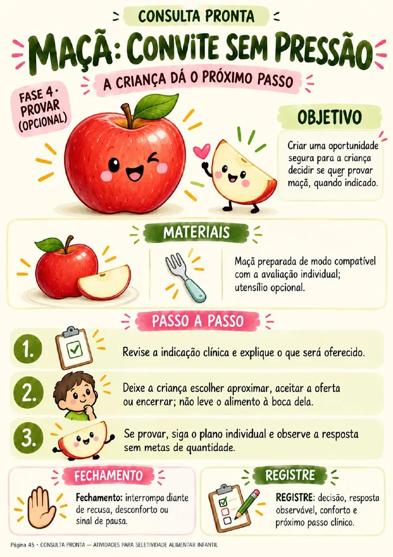Ficha Maçã · Fase Provar (Opcional)