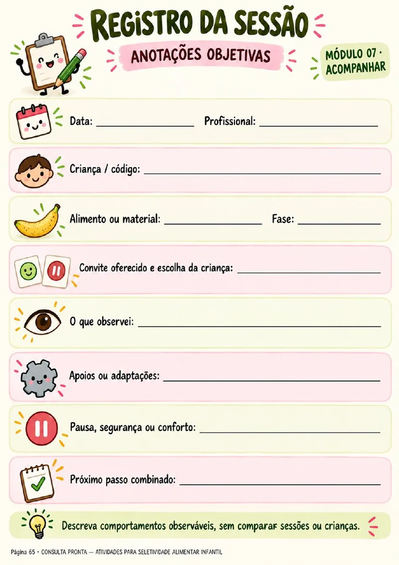 Folha real: registro da sessão